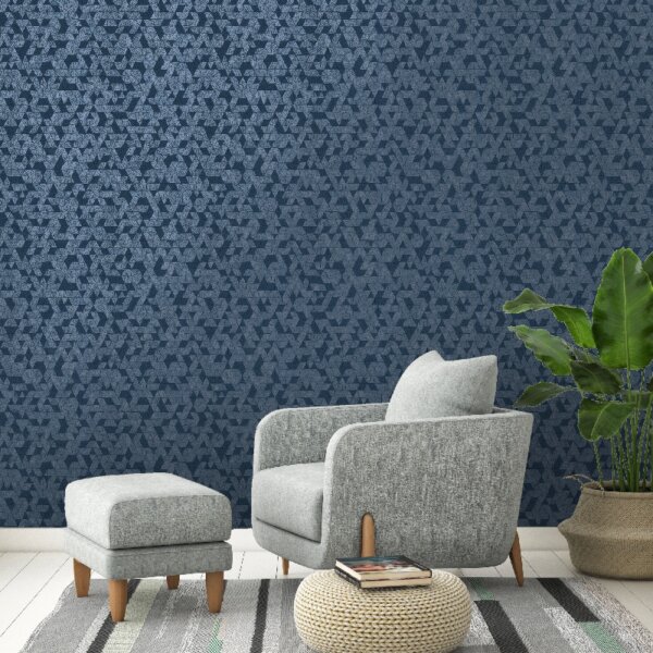 35982 Origami Texture Navy Room H1359826